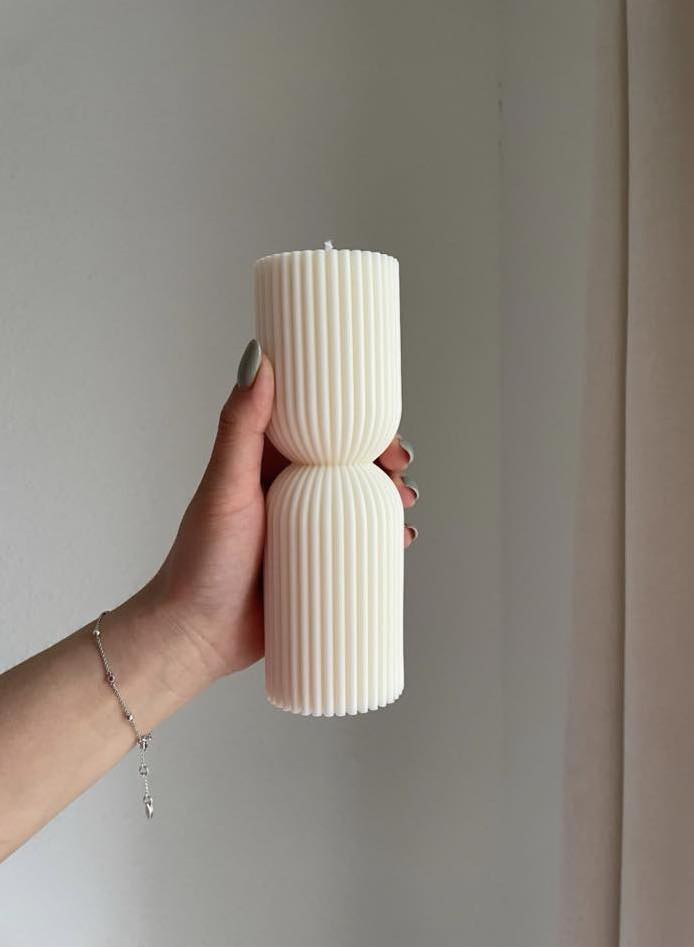 Hourglass candle