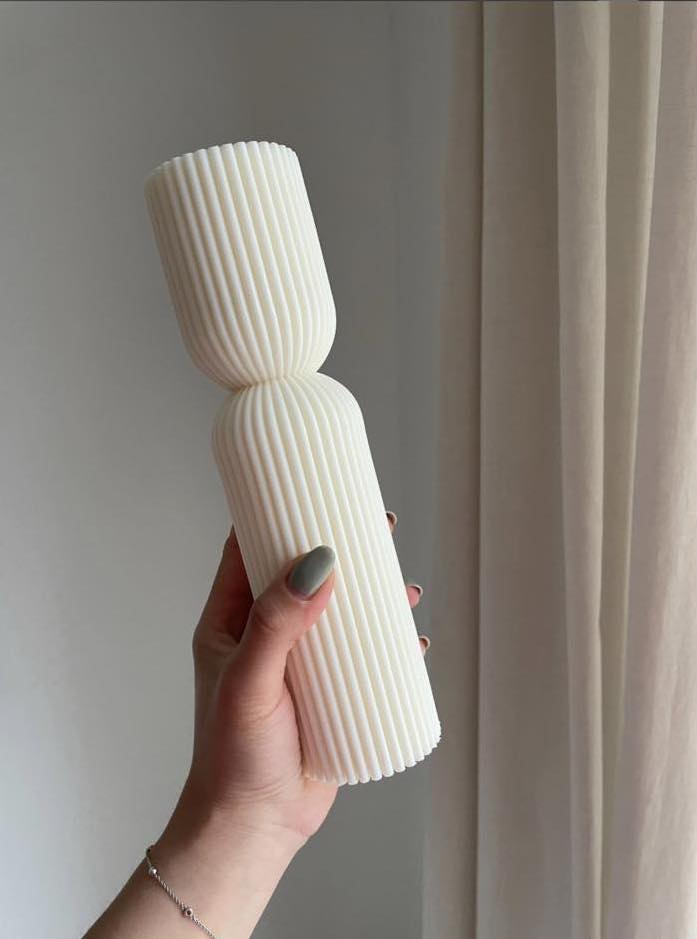 Hourglass candle
